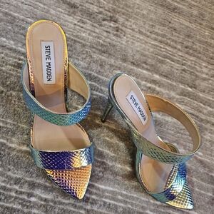 Steve Madden Multicolor Iridescent Heels